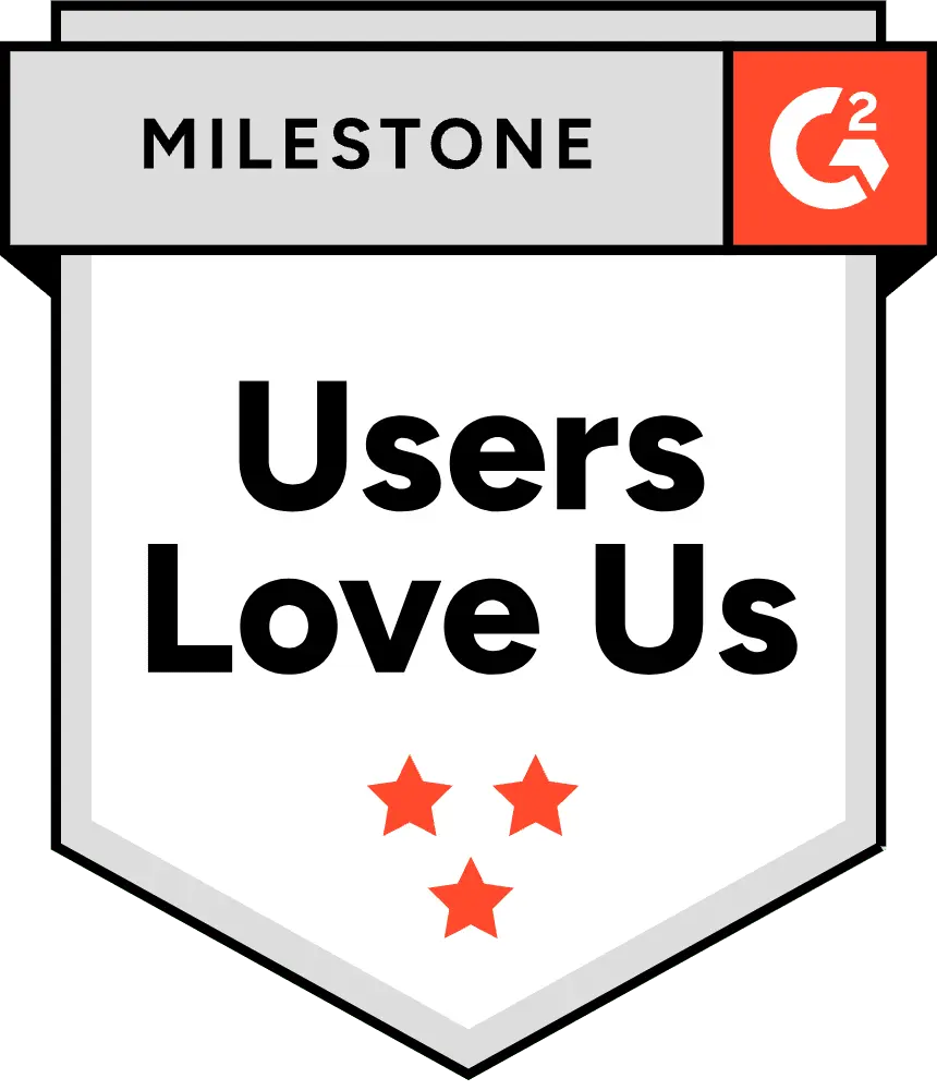Global MLM Software Milestone Users Love Us Badge by G2