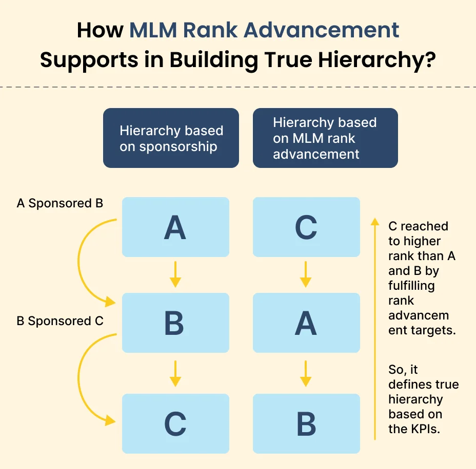 Develops a true hierarchy