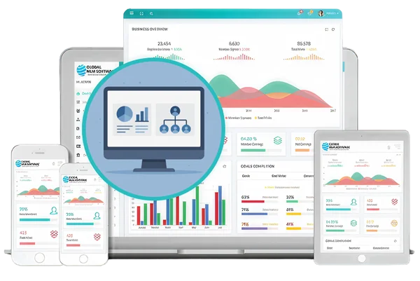 An illustration depicting generation mlm software dashboard