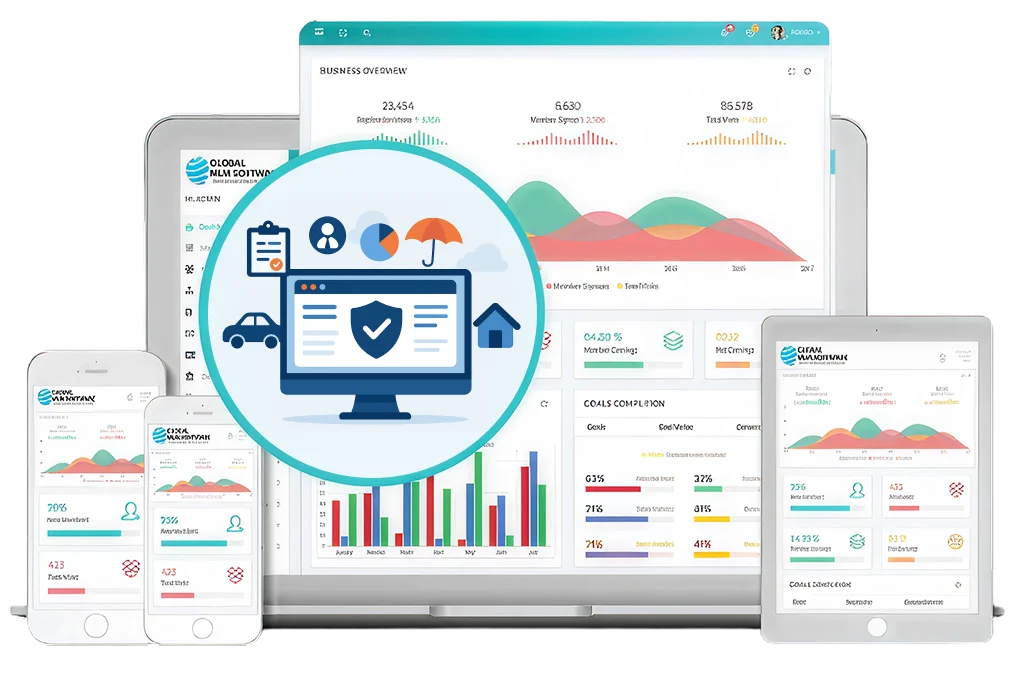 Insurance MLM Software dashboard
