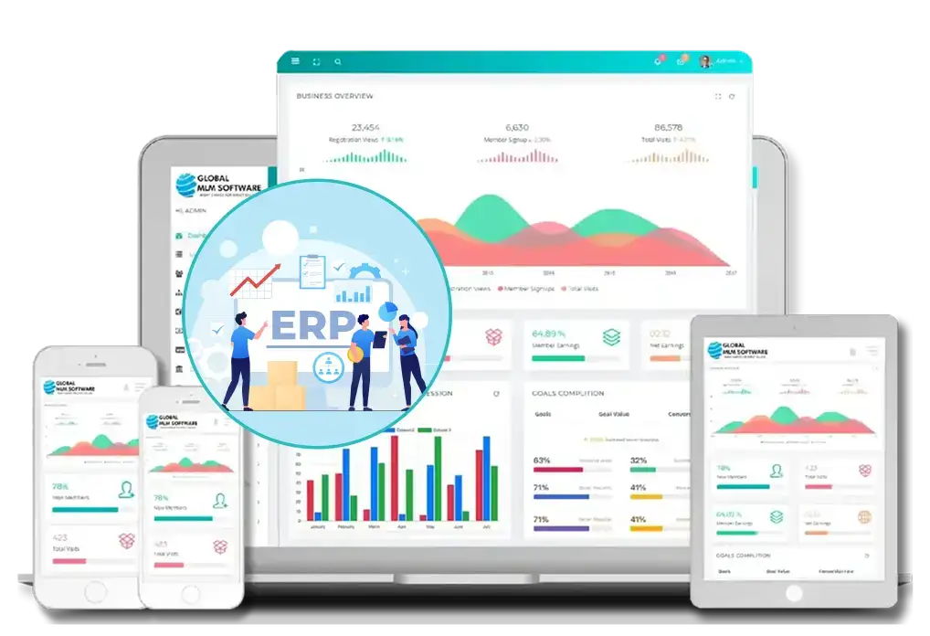 MLM ERP Software dashboard