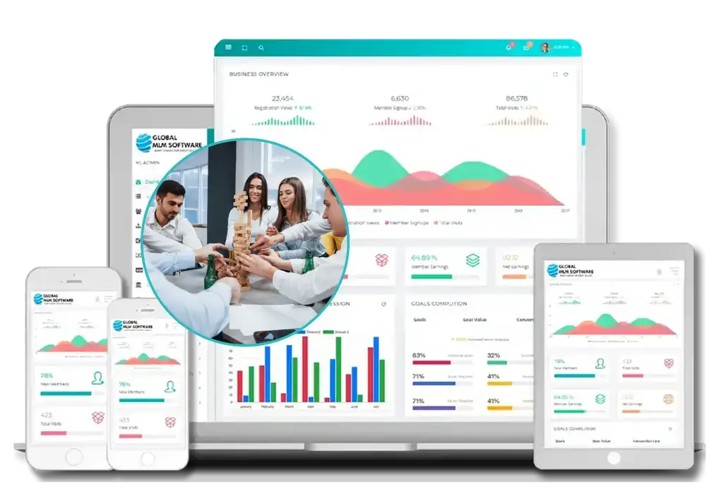 MLM Team Building dashboard